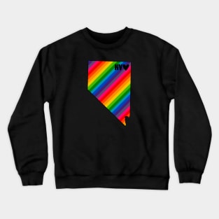 USA States: Nevada (rainbow) Crewneck Sweatshirt